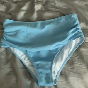 Light blue highwaisted bikini bottoms